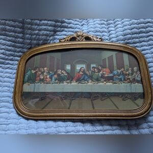 Classic Last Supper Wall Art with Gold Frame